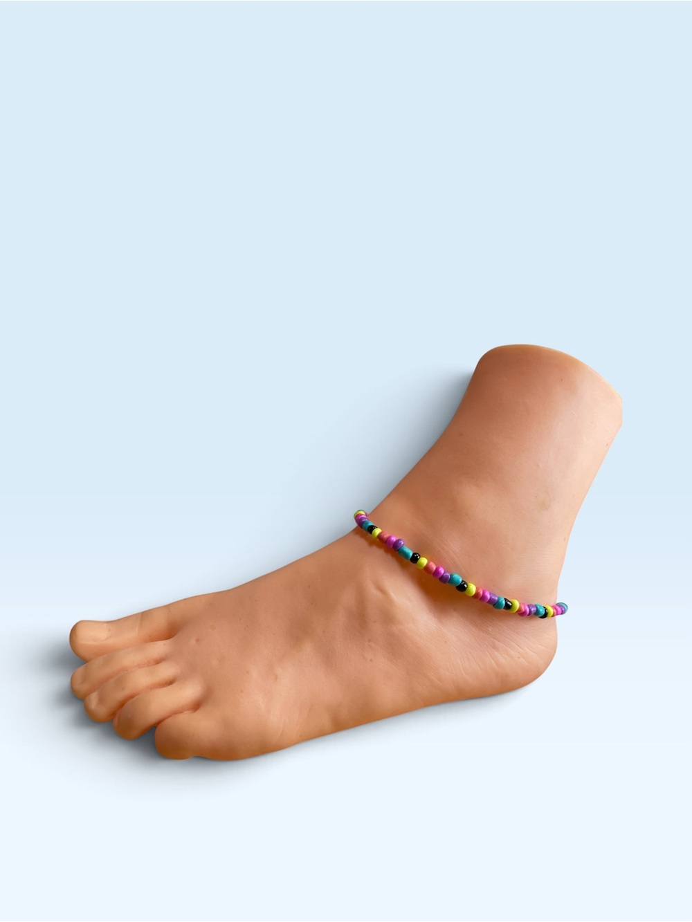 Colorful Beaded Anklet — Multicolor Summer Anklet